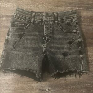 Flying Monkey Black Distressed Jean Shorts